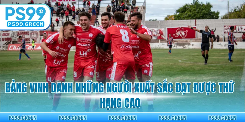 Bảng vinh danh những người xuất sắc đạt được thứ hạng cao